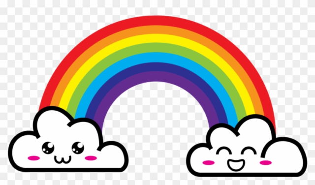Free: Download Now Free Printable Rainbow Invitation Template - Cartoon Rainbow With Clouds - nohat.cc for Free Printable Picture Of A Rainbow