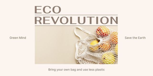 Eco revolution Twitter post template, | Free Vector Template - rawpixel