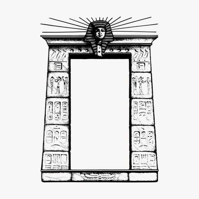 Egyptian frame clipart, vintage illustration | Free Vector - rawpixel