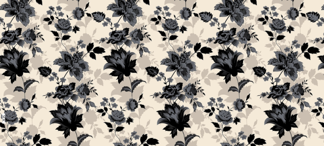 Elegant Black and White Floral Pattern