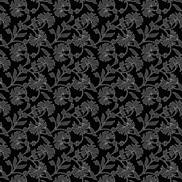 Elegant Floral Pattern on Dark Background