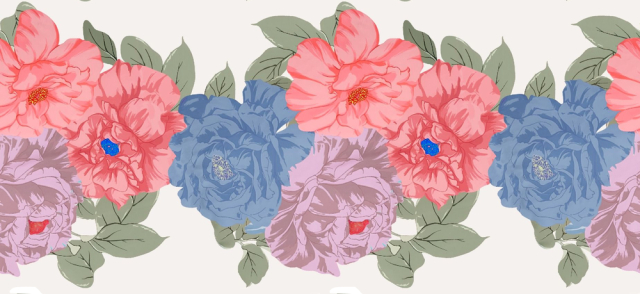 Elegant Floral Pattern with Soft Pastel Colors