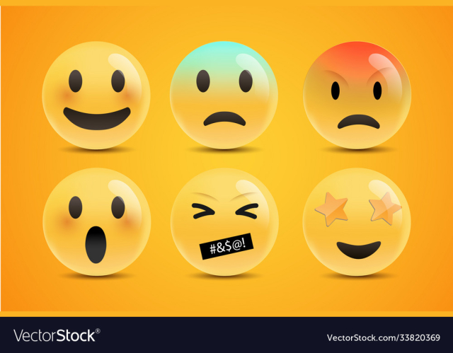 emoji icon design with smile angry happy
