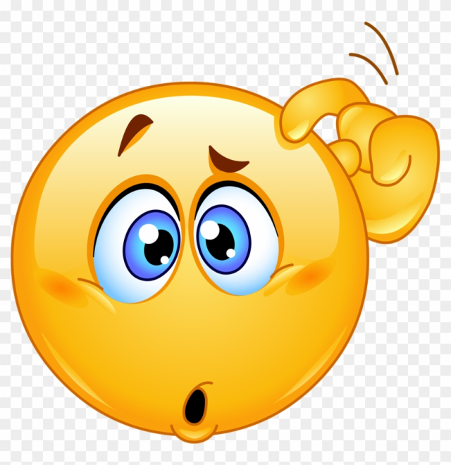Emoticon, Reißverschluss - Confused Emoji