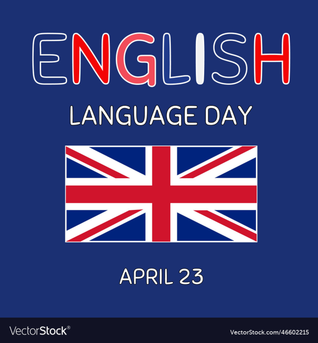 english language day april 23 holiday concept