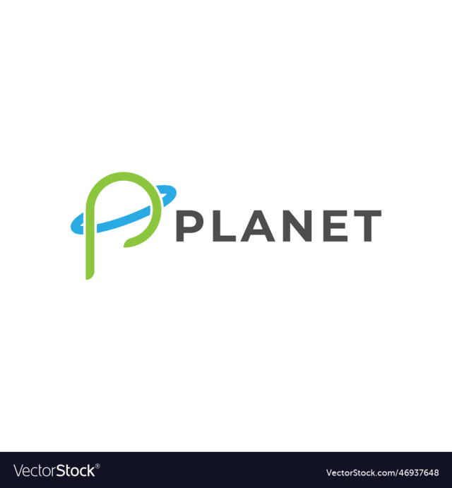 eps10 blue and initial letter p logo