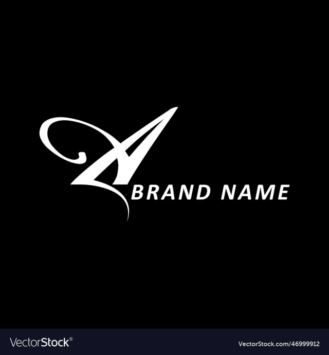 eps10 initial letter a signature logo