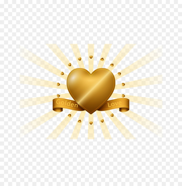 Euclidean vector Love - Ray background golden love