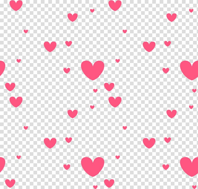 Falling hearts illustration, Heart , Floating Heart transparent background PNG clipart