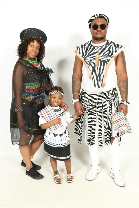 Family in Traditional African Attire