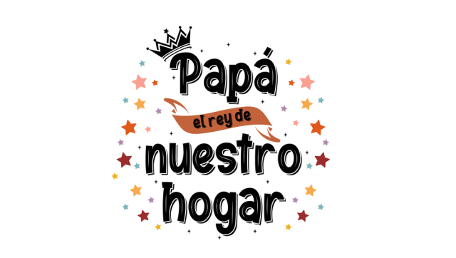 Father's Day Greeting Card with Spanish Typography