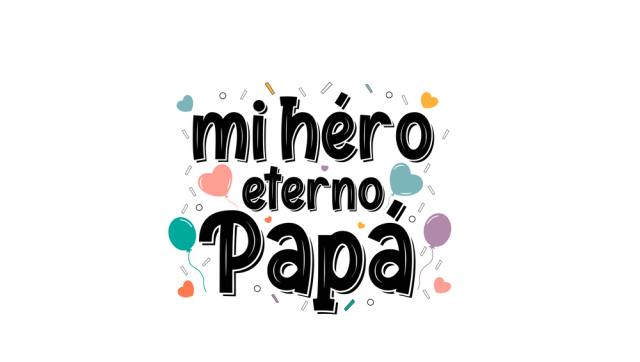 Father's Day Typography Card in Spanish