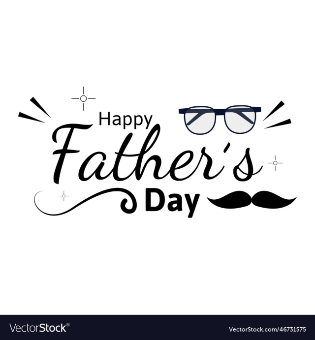 fathers day greeting card or label on white