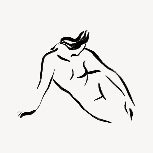 Female body collage element, drawing | Free Photo - rawpixel