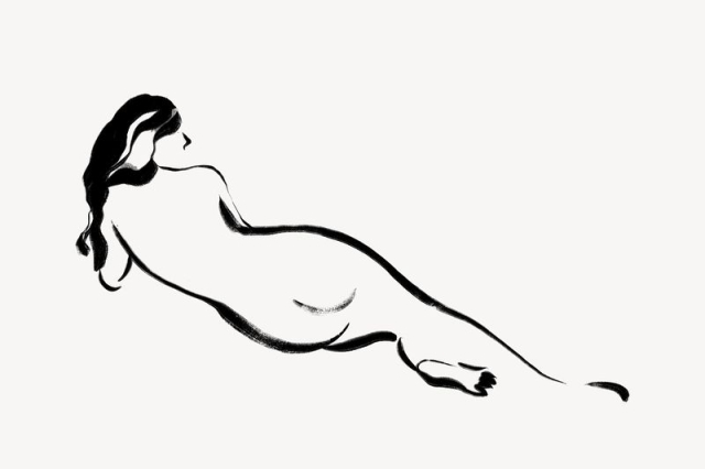 Female body collage element, drawing | Free Photo - rawpixel