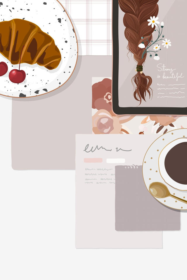 Feminine background, beauty blogger lifestyle | Free Vector Illustration - rawpixel