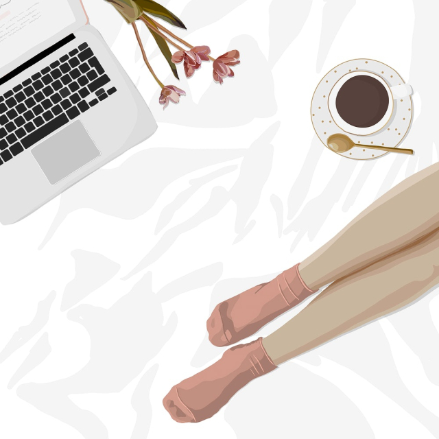 Feminine background, beauty blogger lifestyle | Free Vector Illustration - rawpixel