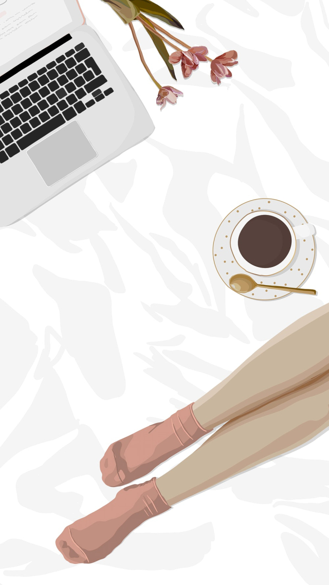 Feminine iPhone wallpaper, beauty blogger | Free Vector Illustration - rawpixel