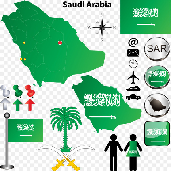 Flag of Saudi Arabia Clip art - saudi arabia map