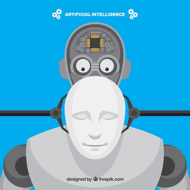 Flat artificial intelligence background