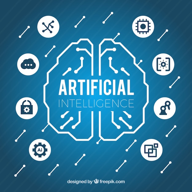 Flat artificial intelligence background