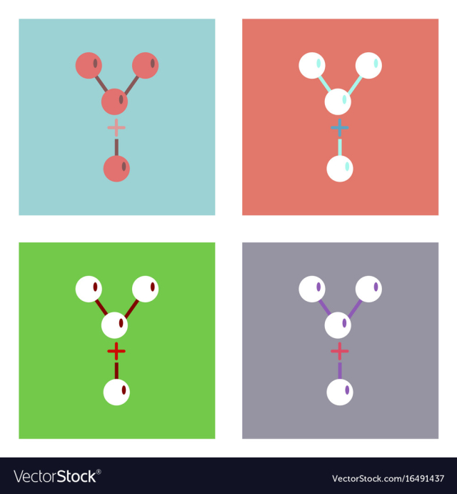 Free: Flat icon design collection attaching molecules vector image ...