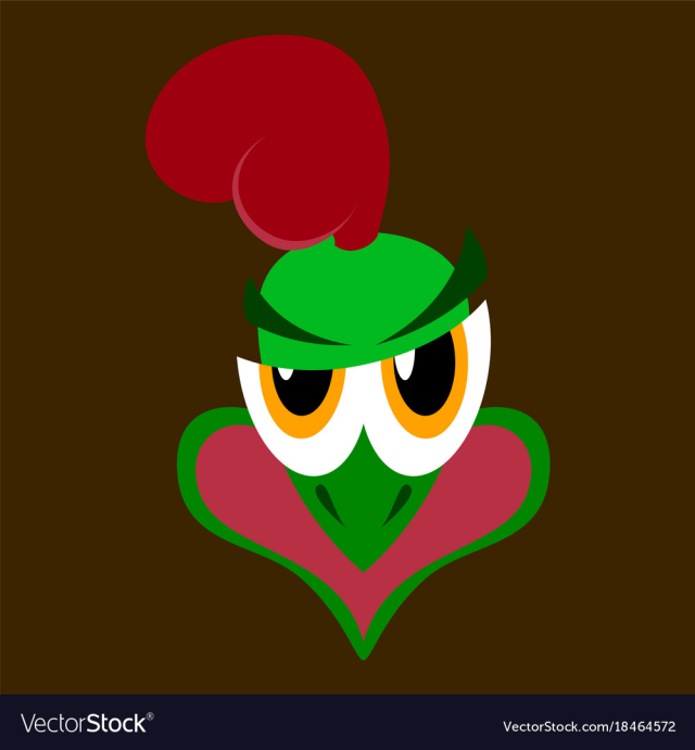 Flat icon on theme evil animal hen vector image