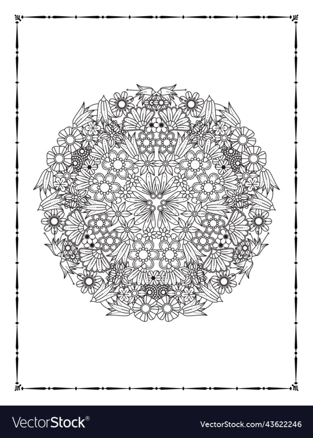 floral coloring book page kdp