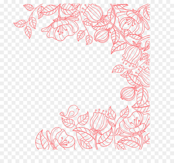 Flower Floral design Pattern - Vector Simple floral decorative pattern