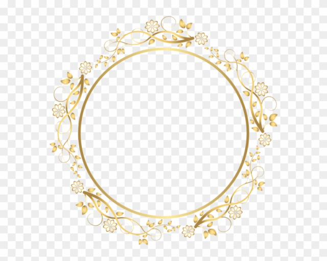 Fondos Para Tarjetas, Tarjetas De Invitación, Decoraciones - Gold Circle Frame Png