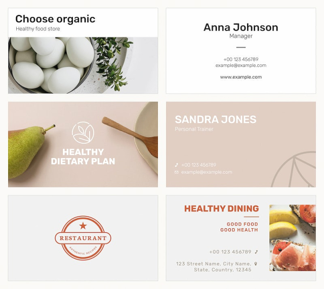 Food business card template psd | Free PSD - rawpixel
