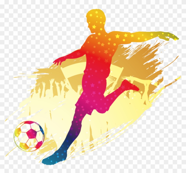 Football Player Silhouette Clip Art - Silhouette Kicking Soccer Ball Free