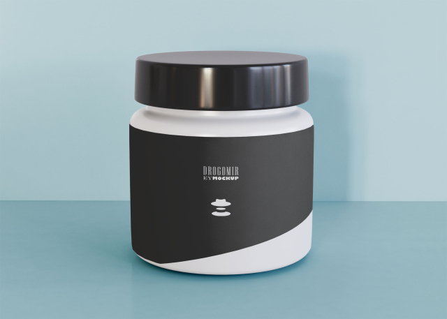 Free Cosmetic Jar Mockup - Graphicfolks