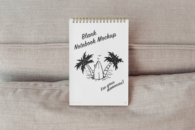 Free Eco Open Notebook Mockup