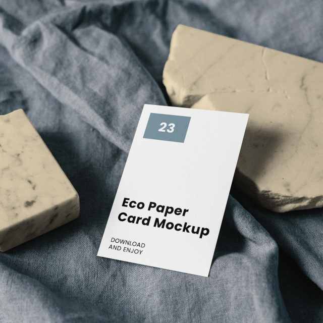 Free Lying Vertical Card Mockup
