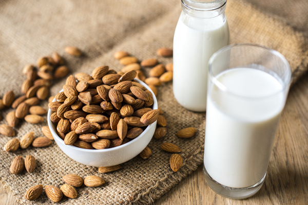 Free Photo of almond, almond milk, bottle