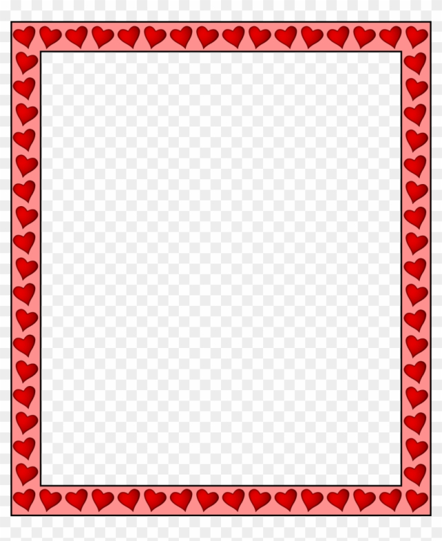 Free: Free Pink Heart Border Clip Art - Hearts Square Frame Png - nohat.cc