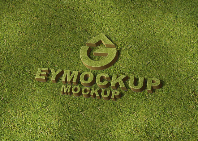 Free PSD 3D Logo Mockup - Freebies Mockup