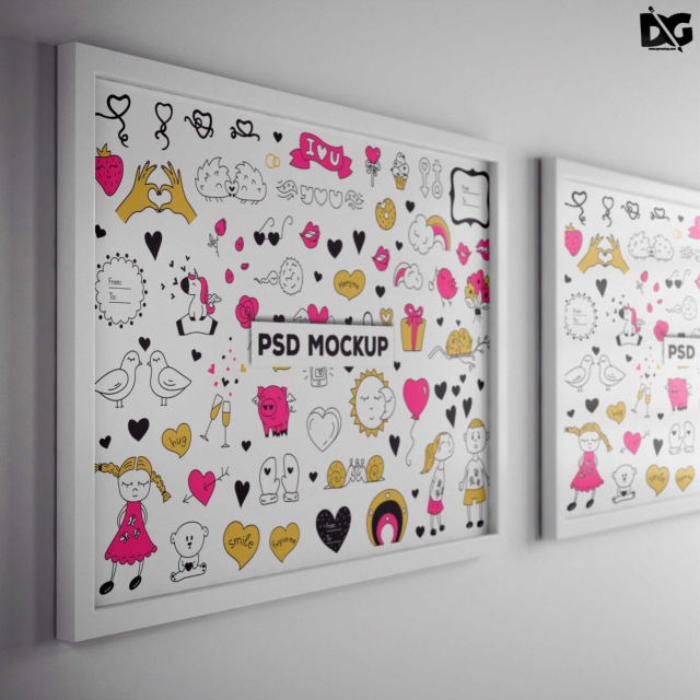 Free PSD Side Angle Poster Design Mockup