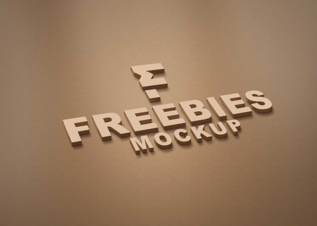 Freebies 3D Superhero Logo Mockup PSD - Freebies Mockup