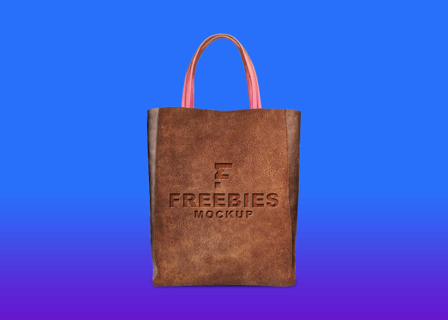 Freebies Leather Bag Mockup