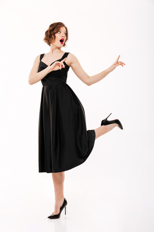 Full length portrait of an excited girl Free Photo