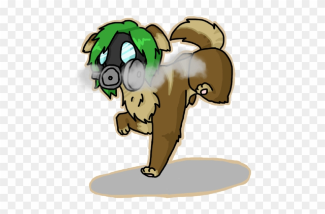 Gas Mask Wolf By Wrennpenn - Cartoon