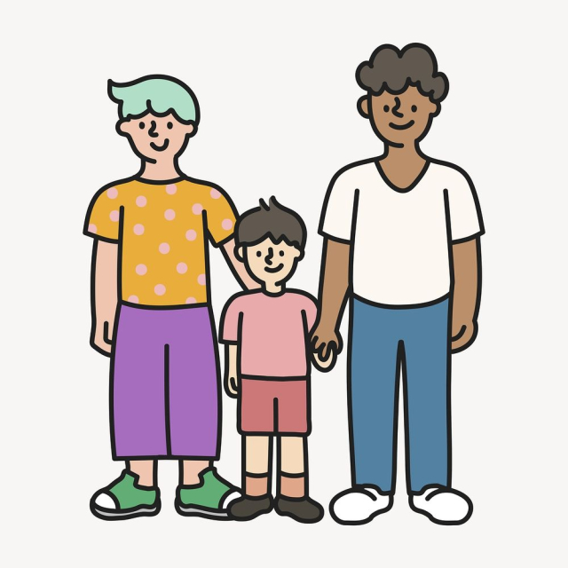 Gay parents clipart, LGBTQ family | Free PSD - rawpixel