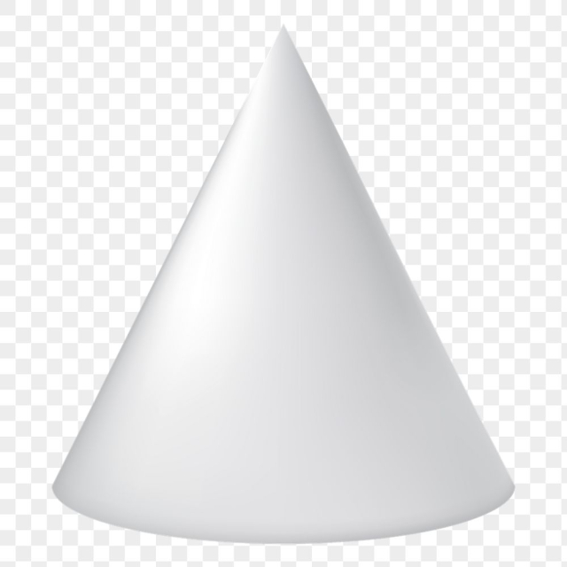 Geometric cone png shape, 3D | Free PNG Sticker - rawpixel