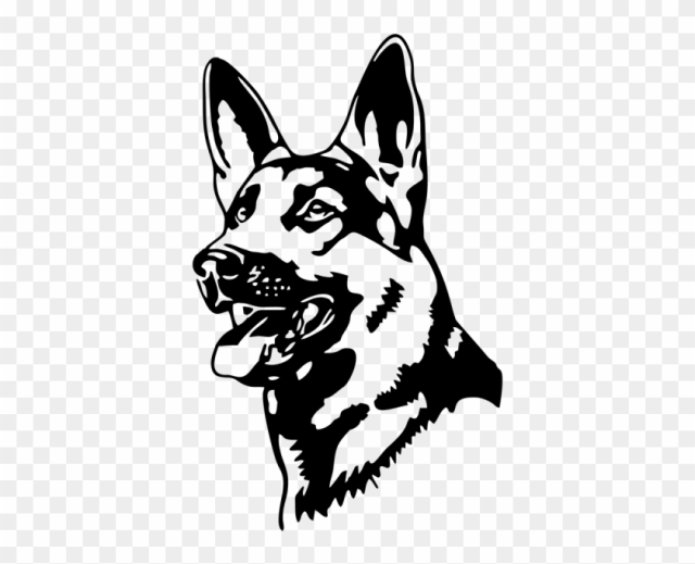 German Shepherd Decal - German Shepherd Dog Vector