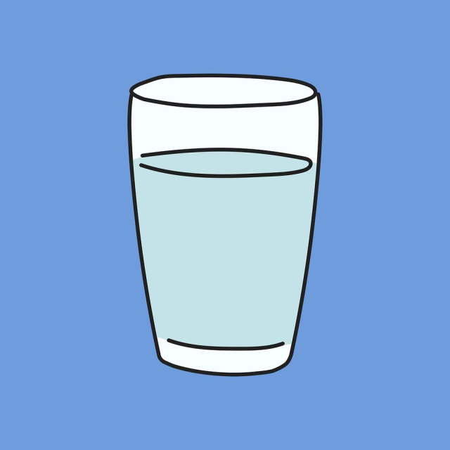 Glass of water doodle sticker, | Free PSD Illustration - rawpixel
