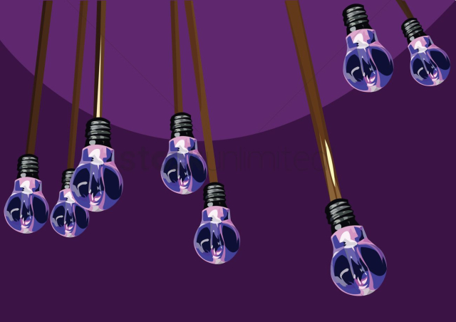 Glowing light bulbs