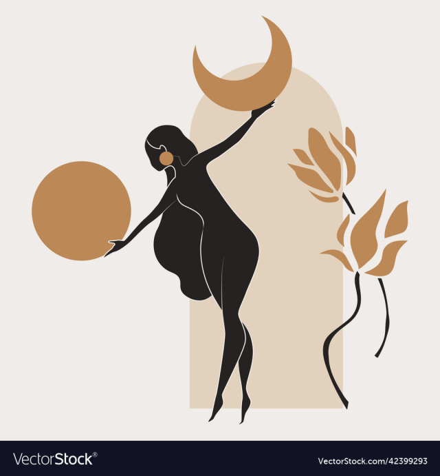 gold and black feminine wall art set
