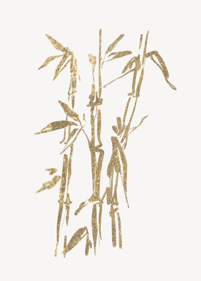 Gold bamboo, botanical glittery design | Free Photo - rawpixel